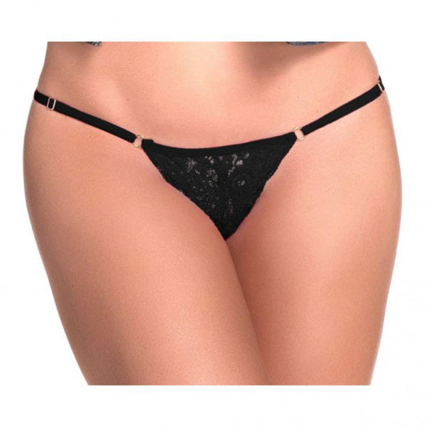 Lace Keyhole Black Pantie