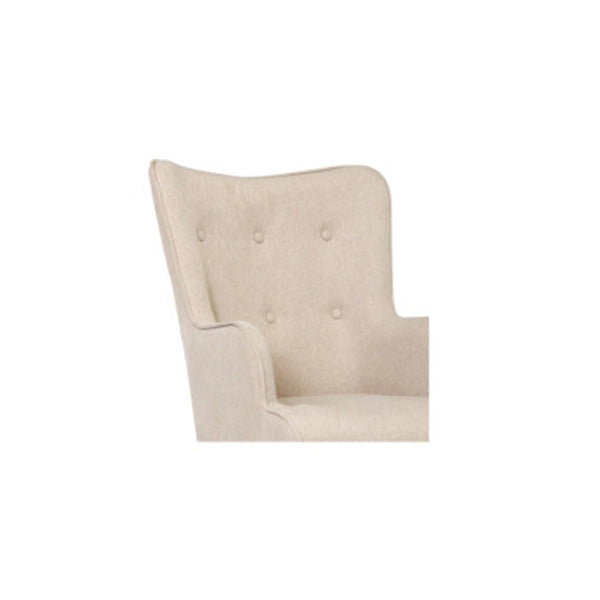 Lansar Beige Armchair and Ottoman