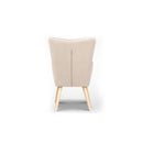 Lansar Beige Armchair and Ottoman