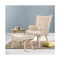 Lansar Beige Armchair and Ottoman