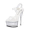 Clear Platform Sandal With Quick Release Strap 6 Inches Heel Size 7