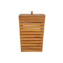 Laundry Basket 30 X 30 X 45 Cm Solid Teak Wood