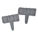 Plastic Lawn Fence Stone 41 Pcs