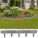 Plastic Lawn Fence Stone 41 Pcs