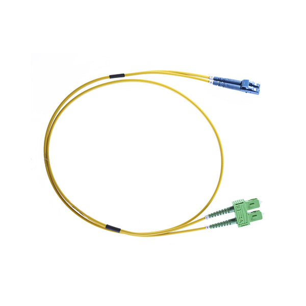 Lc To Sc Apc Os1 Os2 Singlemode Fibre Optic Duplex Cable Yellow