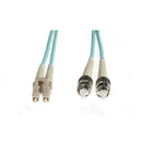 Lc To St Om4 Multimode Fibre Optic Cable Aqua