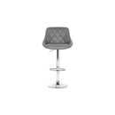 Leather Diamond Style Set Of 2 Bar Stools