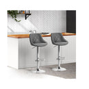 Leather Diamond Style Set Of 2 Bar Stools