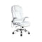 PU Leather 8 Point Massage Office Chair - White