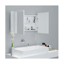Led Bathroom Mirror Cabinet White 80 X 12 X 45 Cm