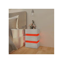 Led Bedside Cabinet High Gloss White 45 X 35 X 67 Cm Chipboard
