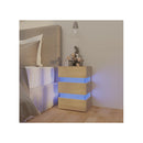 Led Bedside Cabinet Sonoma Oak 45 X 35 X 67 Cm Chipboard