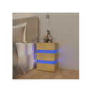 Led Bedside Cabinet Sonoma Oak 45 X 35 X 67 Cm Chipboard