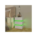 Led Bedside Cabinet White 45 X 35 X 67 Cm Chipboard