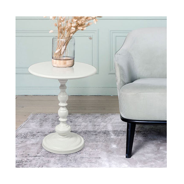 Side Table Vintage End Round Tabletop