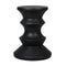 Side Table Geometric Chess Shape Magnesia Stool 31Cm Black