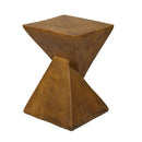 32Cm Side Table Terrazzo Geometric Shape Magnesia Stool Brown