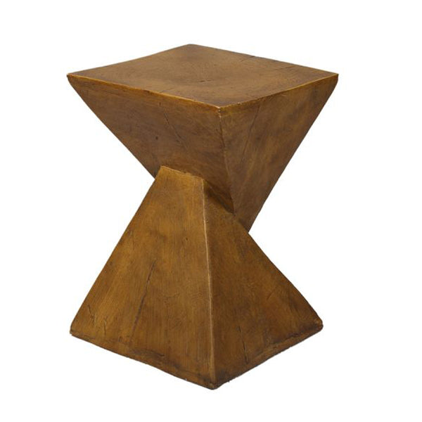 32Cm Side Table Terrazzo Geometric Shape Magnesia Stool Brown