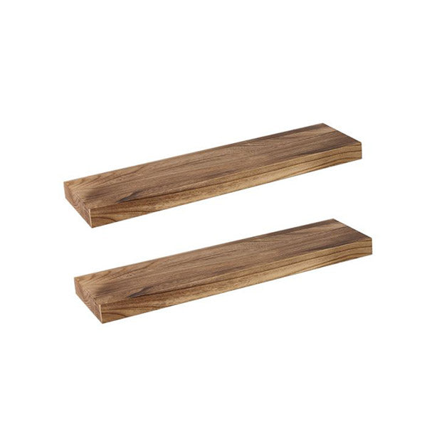 Levede 2 Pcs Floating Shelves Wall Mounted Storage Solid Wood Display