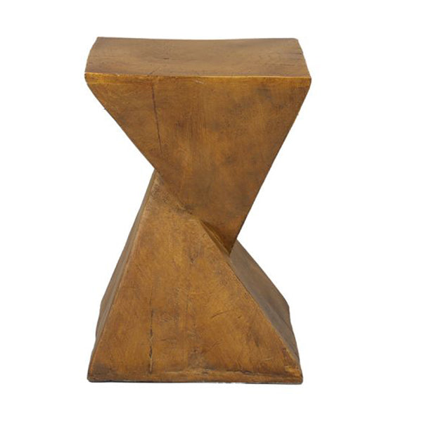 32Cm Side Table Terrazzo Geometric Shape Magnesia Stool Brown