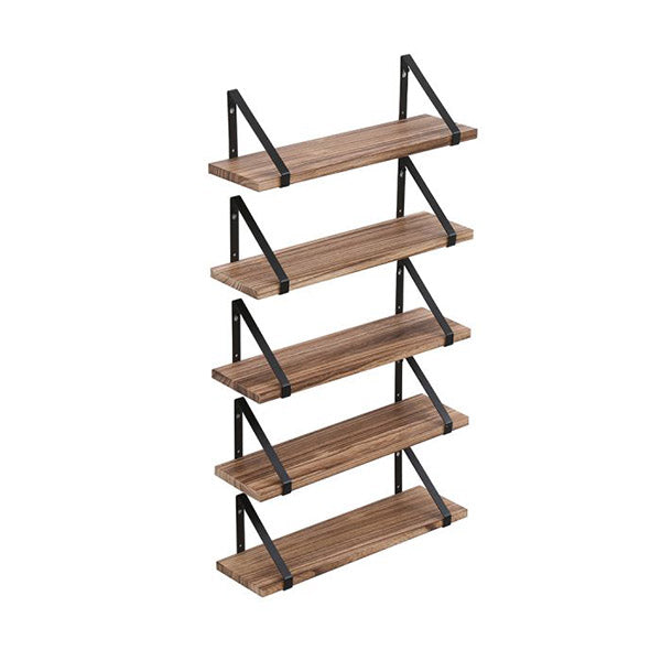 Levede 5 Pcs Floating Shelves Hung Shelf Wall Mounted Storage Wooden