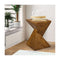 32Cm Side Table Terrazzo Geometric Shape Magnesia Stool Brown