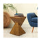32Cm Side Table Terrazzo Geometric Shape Magnesia Stool Brown