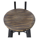 Levede Industrial Adjustable Swivel Bar Stool With Back Wood Counter