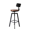 Levede Industrial Bar Stools Kitchen Stool Wooden Barstools Swivel
