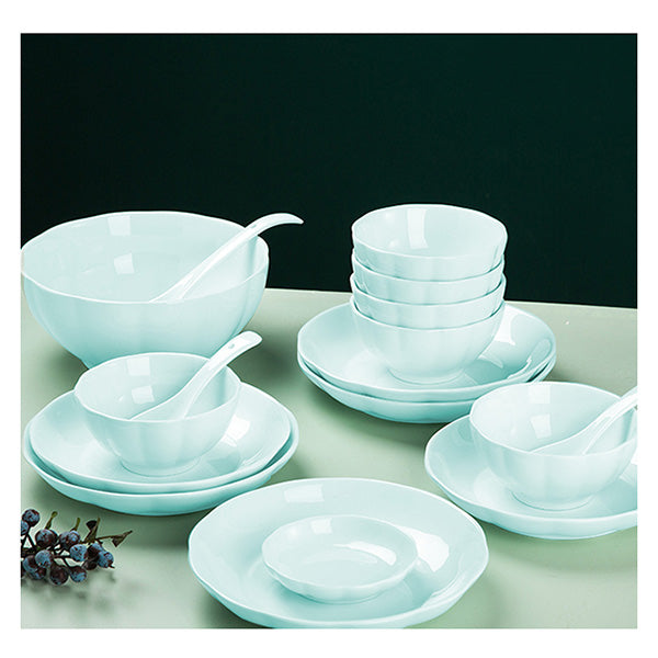 Light Blue Ceramic Dinnerware Set Of 10A