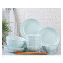 Light Blue Ceramic Dinnerware Set Of 4