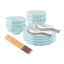 Light Blue Ceramic Dinnerware Set Of 10C