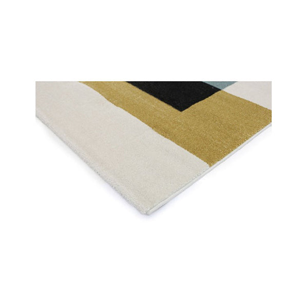 Light Dancing Blue And Yellow Geometric 120 X 160Cm Rug
