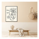 Line Art By Pablo Picasso Black Frame Canvas Wall Art