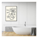 Line Art By Pablo Picasso Black Frame Canvas Wall Art