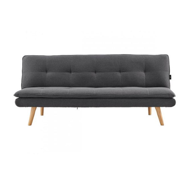 Linen Sofa Bed Couch Lounge Futon Dark Grey