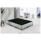 Linen Fabric Bed Base Queen Size Platinum Light Grey