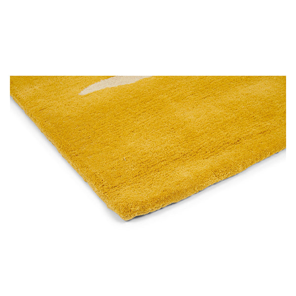 Lobe Of Brain Yellow Rug