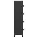 Locker Cabinet Anthracite 38 X 45 X 180 Cm Steel
