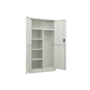Locker Cabinet 90 X 40 X 180 Cm Steel Light Grey