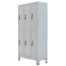 Locker Cabinet with 6 Compartments Steel - Grey
