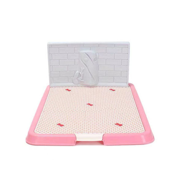 Large Portable Dog Potty Training Tray Pet Puppy Toilet Loo Mat Pink