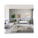 Lotus Grey Hallway Runner Contemporary Rug
