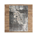 Lotus Grey Hallway Runner Contemporary Rug