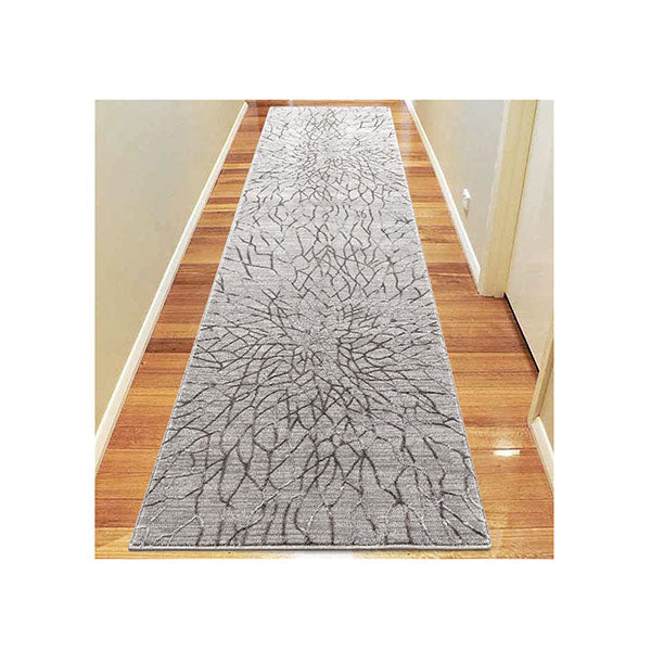 Lotus Grey Hallway Runner Rug