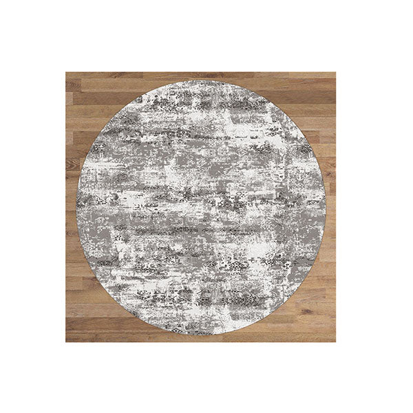 Lotus Light Grey Round Rug