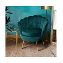 Lounge Chair Accent Retro Lounge Single Sofa Velvet
