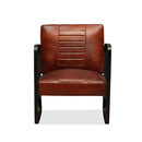 Lounge Chair Genuine Leather Brown