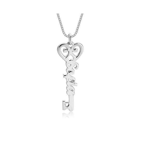 Love Heart Key Necklace