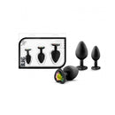 Luxe Bling Plugs Training Kit Black With Rainbow Gems